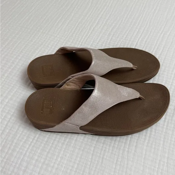 FITFLOP Womens LULU Cream Sandals Summer Classic Comfort Size US 11