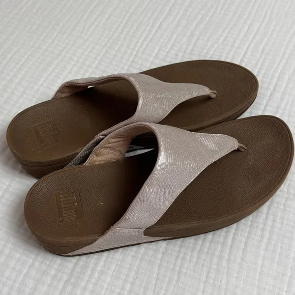 FITFLOP Womens LULU Cream Sandals Summer Classic Comfort Size US 11