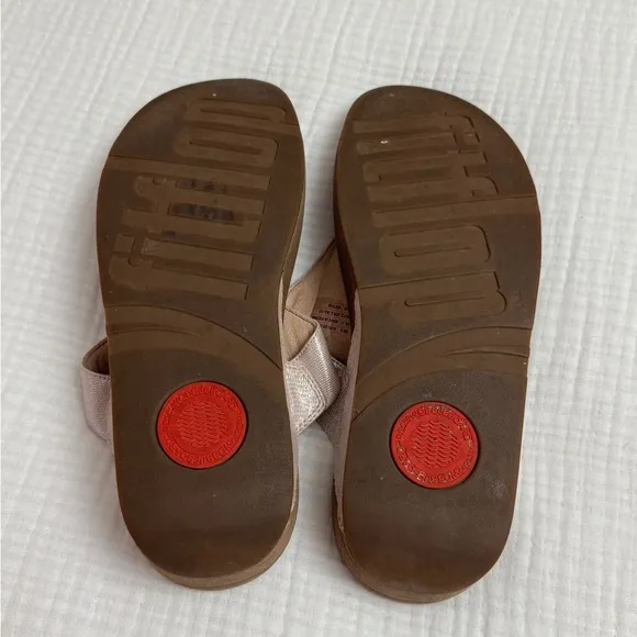 FITFLOP Womens LULU Cream Sandals Summer Classic Comfort Size US 11