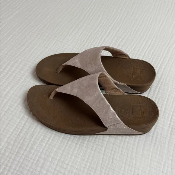 FITFLOP Womens LULU Cream Sandals Summer Classic Comfort Size US 11