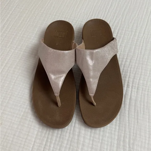 FITFLOP Womens LULU Cream Sandals Summer Classic Comfort Size US 11