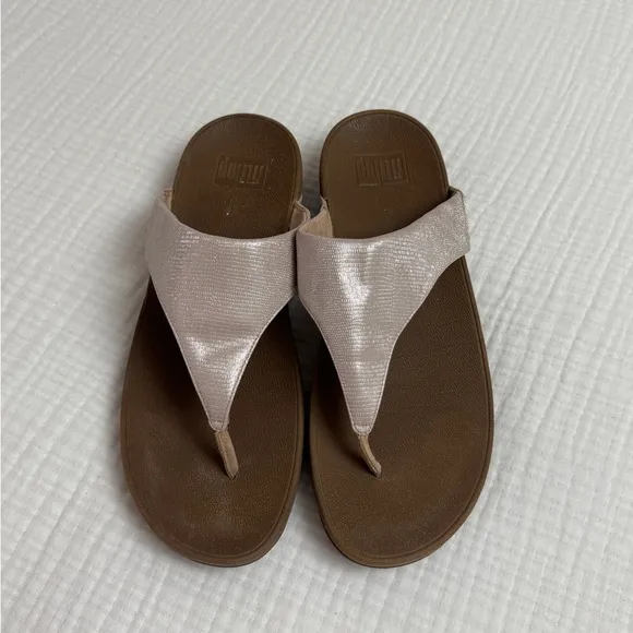 FITFLOP Womens LULU Cream Sandals Summer Classic Comfort Size US 11