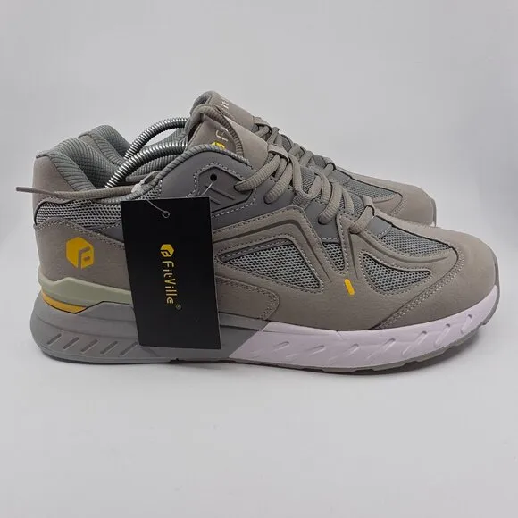 Fitville Shoes Mens Size 12W Gray Reboundcore Wide Walking Comfy NWOB Recovery