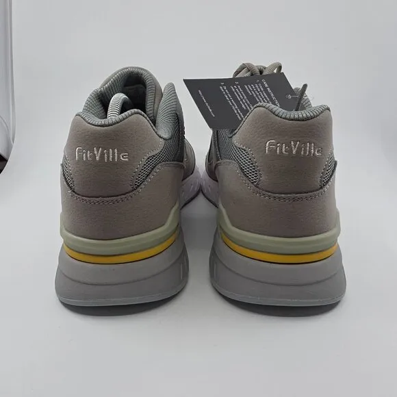 Fitville Shoes Mens Size 12W Gray Reboundcore Wide Walking Comfy NWOB Recovery