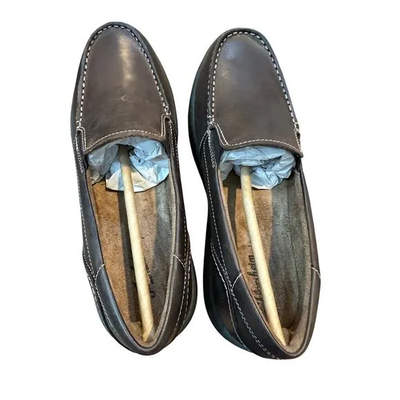 Florsheim Comfortech Brown Leather Slip On Comfort Shoes Size 6.5