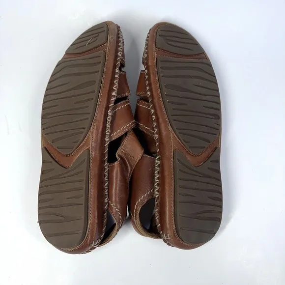 FLORSHEIM Fisherman Men's US Size 12 M Brown Leather Comfort Sandals Shoes
