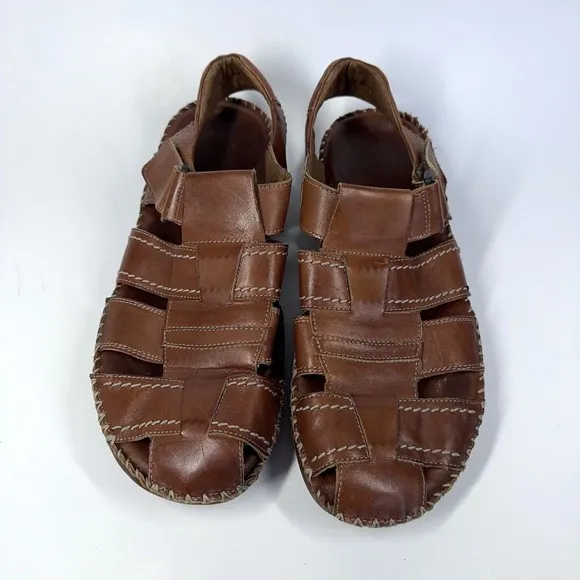 FLORSHEIM Fisherman Men's US Size 12 M Brown Leather Comfort Sandals Shoes