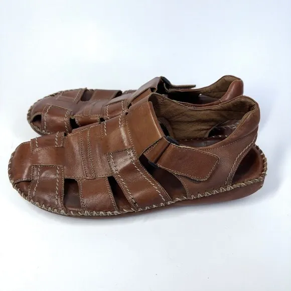 FLORSHEIM Fisherman Men's US Size 12 M Brown Leather Comfort Sandals Shoes