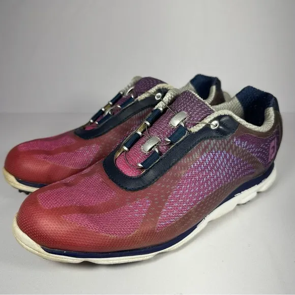 FootJoy FJ Empower Pink Purple Women's‎ Size 8 J20 BOA Lacing Golf Shoes 98004