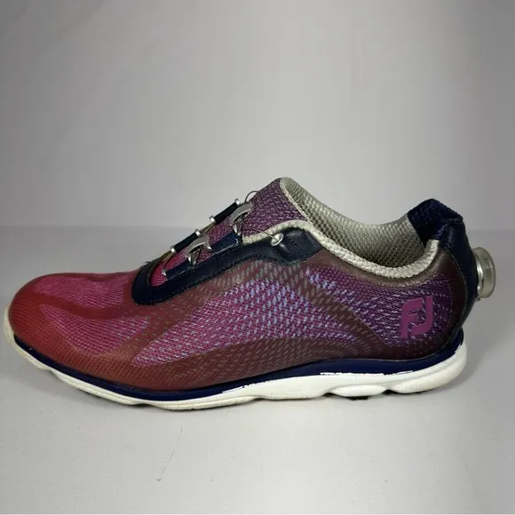 FootJoy FJ Empower Pink Purple Women's‎ Size 8 J20 BOA Lacing Golf Shoes 98004