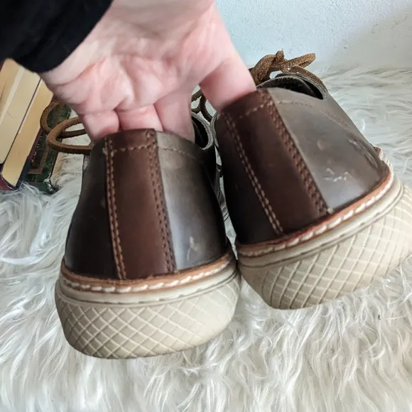 FRYE Gates Low Top Lace Up Dark Brown Leather Sneakers Shoes 10.5