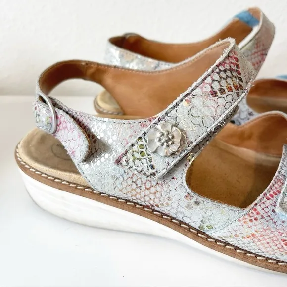 Ganter Sandals Womens Sz 8.5 39H Comfort Animal Skin Walking Leather Support