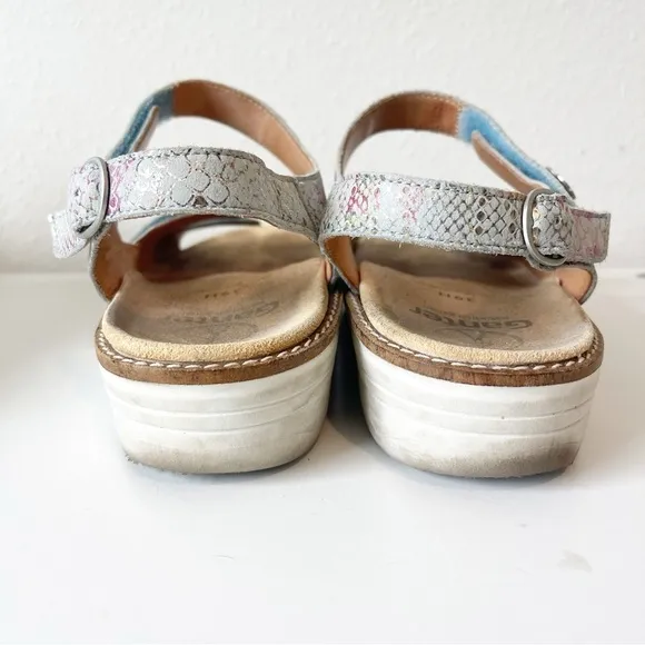 Ganter Sandals Womens Sz 8.5 39H Comfort Animal Skin Walking Leather Support