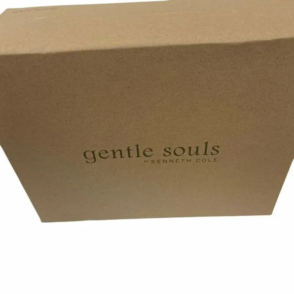 Gentle Souls Wedge Sandals Women's Gisele GSS8014EB Brown Beige T Strap SZ 9.5M
