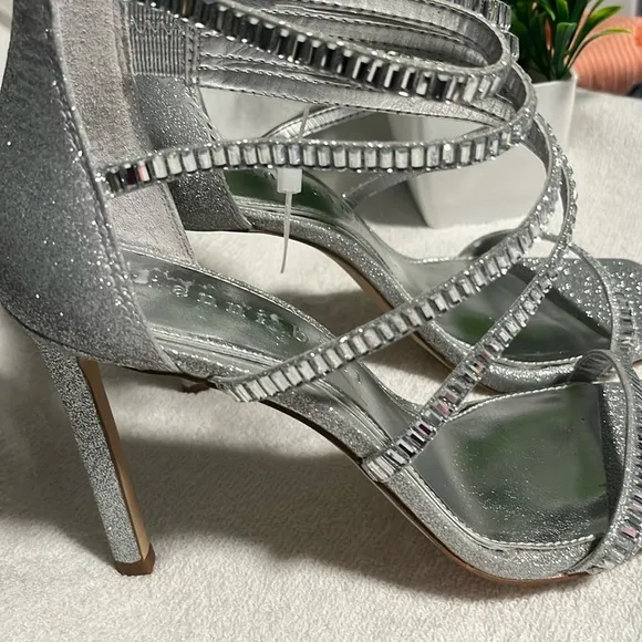 Gianni Bini Shoes Elegant Silver Strappy Heels