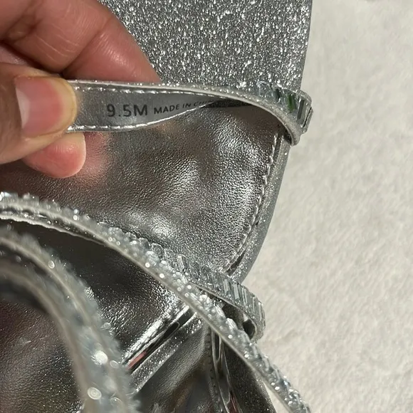 Gianni Bini Shoes Elegant Silver Strappy Heels