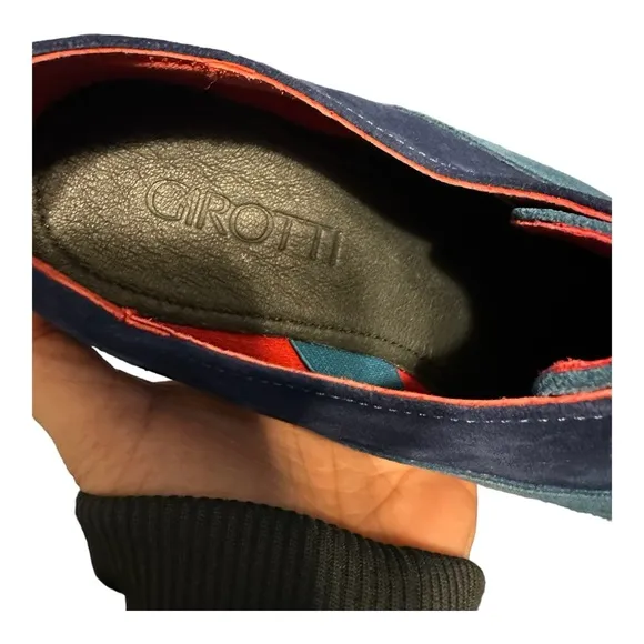 Girotti slip on suede shoes size 37 blue shades