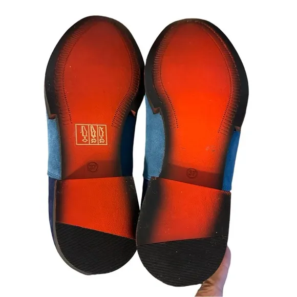 Girotti slip on suede shoes size 37 blue shades