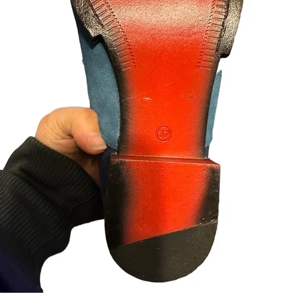 Girotti slip on suede shoes size 37 blue shades