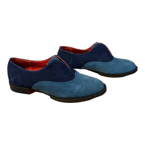 Girotti slip on suede shoes size 37 blue shades