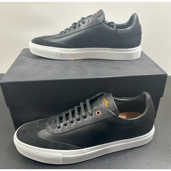 Good Man Brand NIB Legend Court Black Nappa Italy Leather Suede‎ Sneaker Size 10