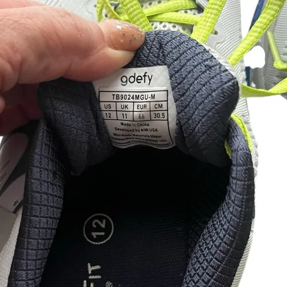 Gravity Defyer Mens Blue/grey Fitness Gym Trainers  Shoes Sneakers size 12.