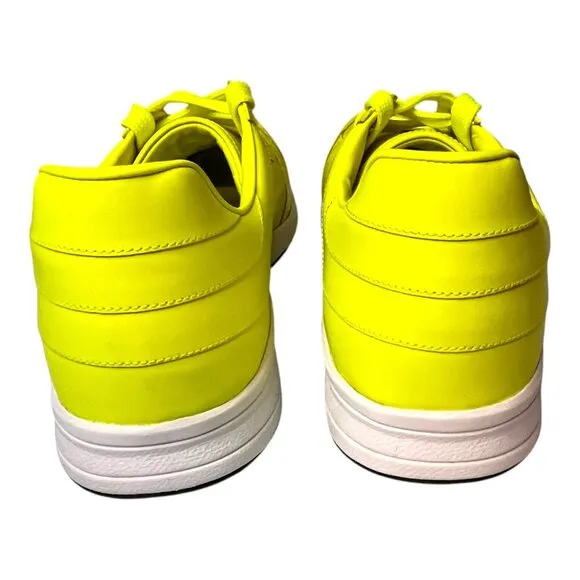 Gucci GG Neon Yellow Leather Sneakers Trainers Shoes Low Top Men's US 10/EU 43