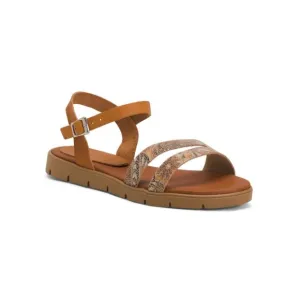 HELENE ROUGE natural Made In Spain Leather Strap Comfort Sandals