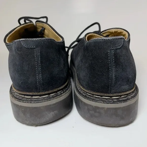 Heschung Suede Black Low Top Oxford Lace Up Shoes
