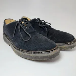 Heschung Suede Black Low Top Oxford Lace Up Shoes