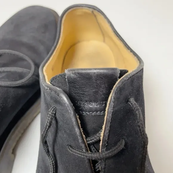 Heschung Suede Black Low Top Oxford Lace Up Shoes