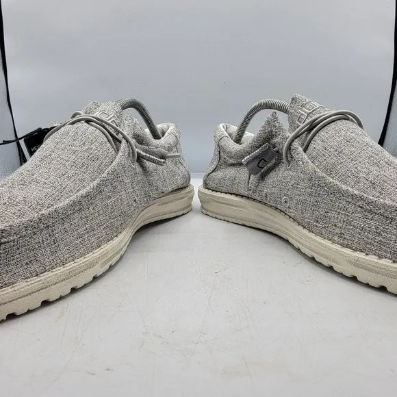 Hey Dude Mens 11 Wally Linen Iron Loafer Slip On Shoes Lightweight Casual Walk