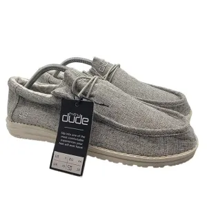 Hey Dude Mens 11 Wally Linen Iron Loafer Slip On Shoes Lightweight Casual Walk