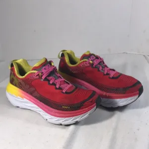 Hoka Bondi 5 Virual Pink/ Blazing Yellow Women's Lace Up Running Athletic Shoes