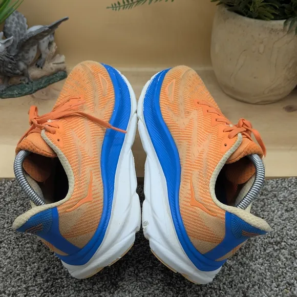 Hoka Men's Orange and Blue Running Shoes