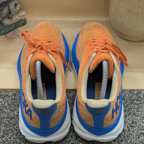 Hoka Men's Orange and Blue Running Shoes