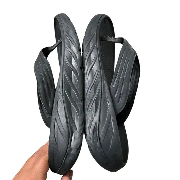Hoka One One Black Gull Ora Recovery Flip Flop Sandals Thong Mens Size 11
