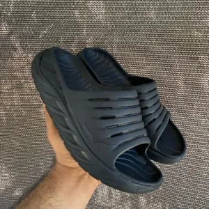Hoka One One Black Ora Recovery Slide 2 sandals