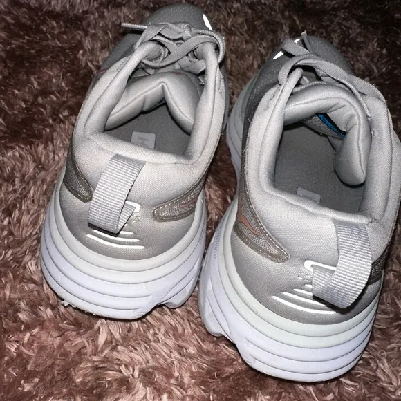 Hoka one one bondi 8 Women's Gray Athletic Shoes running gym 9