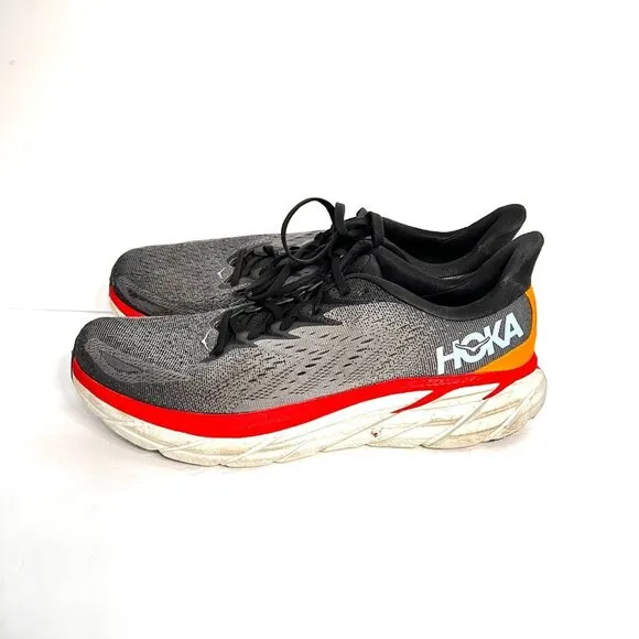 HOKA ONE ONE Clifton 8 Men's 12.5D Running Shoes Gray 1119393-ACTL