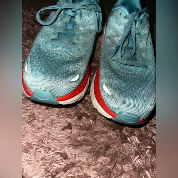 Hoka one one Clifton 8 Women's Blue Running Shoes 11B activewear Gym athletic