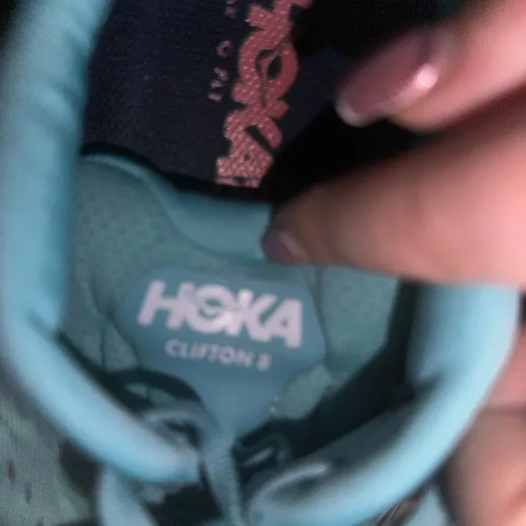 Hoka one one Clifton 8 Women's Blue Running Shoes 11B activewear Gym athletic
