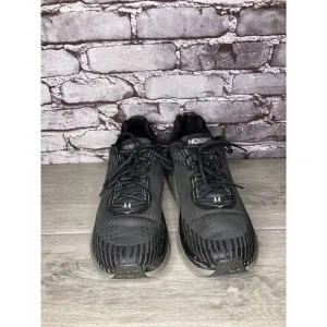 Hoka One One Clifton 5 Black Synthetic Running Training Shoes Men Sz 11.5D US/46
