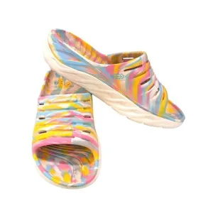 Hoka One One Free People Ora Recovery Slide Sandals Women Size 10 Marble Yellow