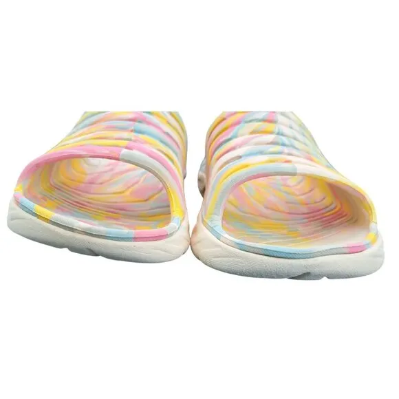Hoka One One Free People Ora Recovery Slide Sandals Women Size 10 Marble Yellow
