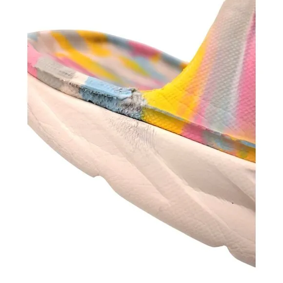 Hoka One One Free People Ora Recovery Slide Sandals Women Size 10 Marble Yellow