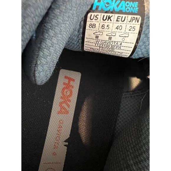 Hoka One One Gaviota 4‎ Running Shoes Womens size 8 B Blue Fog Sneakers Comfort
