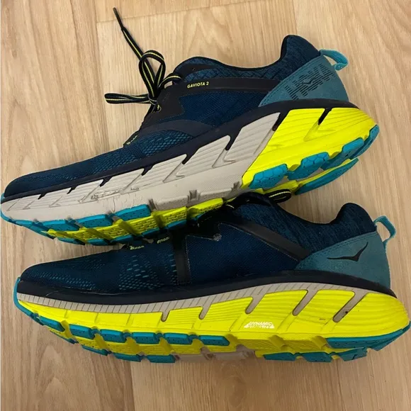 Hoka One One M Gaviota 2 Men's Blue and Yellow Running Shoes