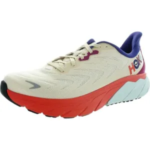 Hoka One One Mens Arahi 6 Beige Fitness Workout Running Shoes Sneakers New