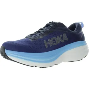 Hoka One One Mens Bondi 8 Blue Fitness Running &amp; Training Shoes Sneakers NWOB